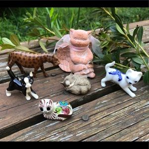 6 cat figurine collection